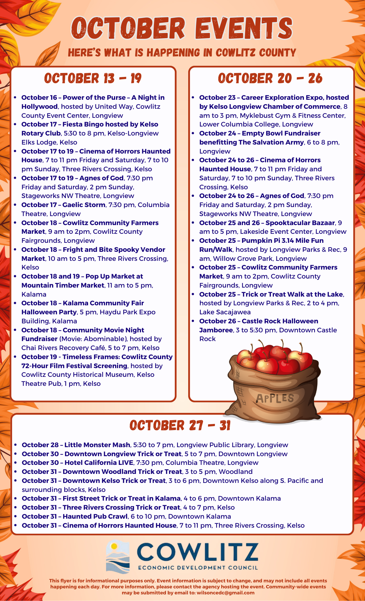 October 2025 Events pg 2